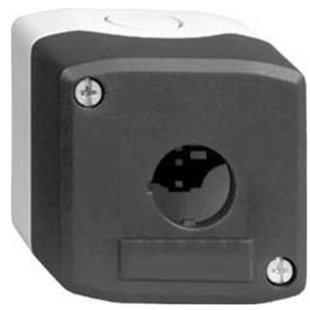 Caja Gris Claro Con Tapa Gris Antracita Con Taladro 1
