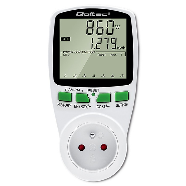 Qoltec PM0627 Fogyasztásmérő