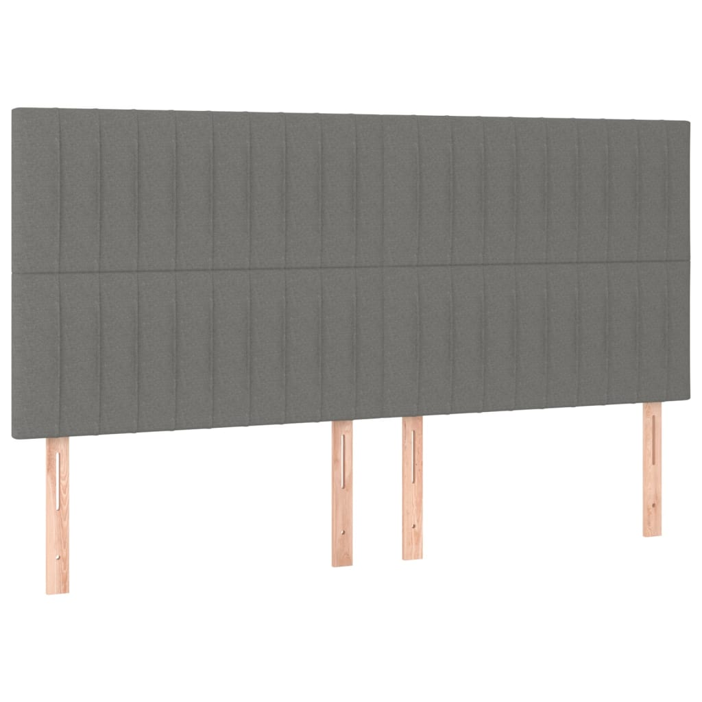 4 db sötétszürke szövet fejtámla 90x5x78/88 cm (3116585)