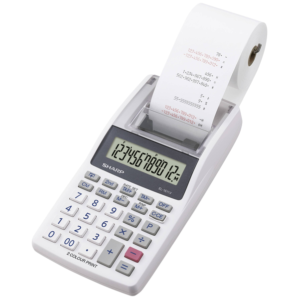 Sharp EL-1611V regnemaskine Desktop Finansiel Grå, Hvid
