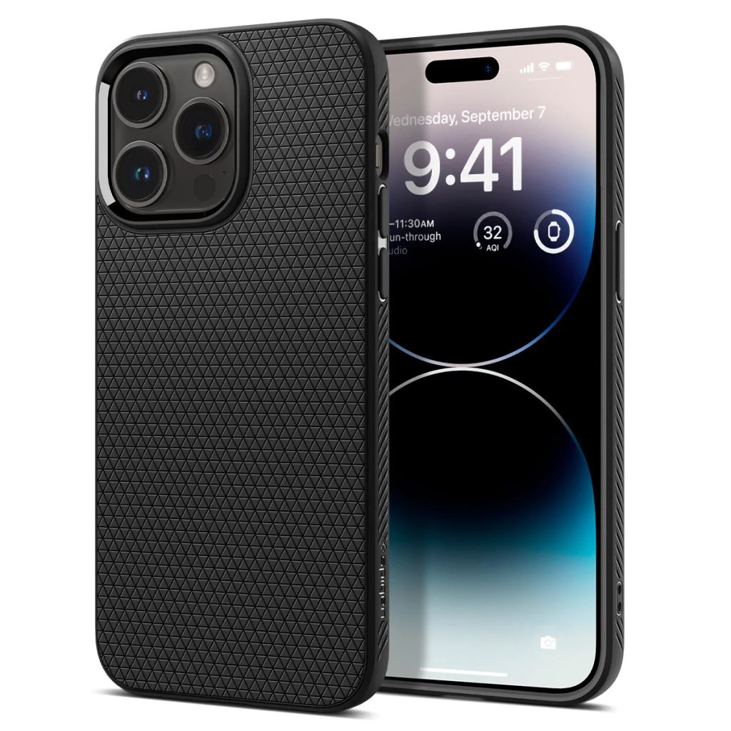 Spigen Liquid Air Apple iPhone 14 Pro tok fekete (ACS04957) (ACS04957)