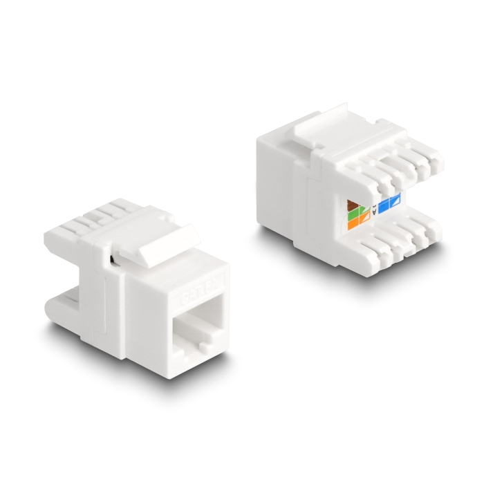 Delock Eszközmentes, borított Keystone modul RJ45 anya - LSA Cat.6A mini (88131) (88131)