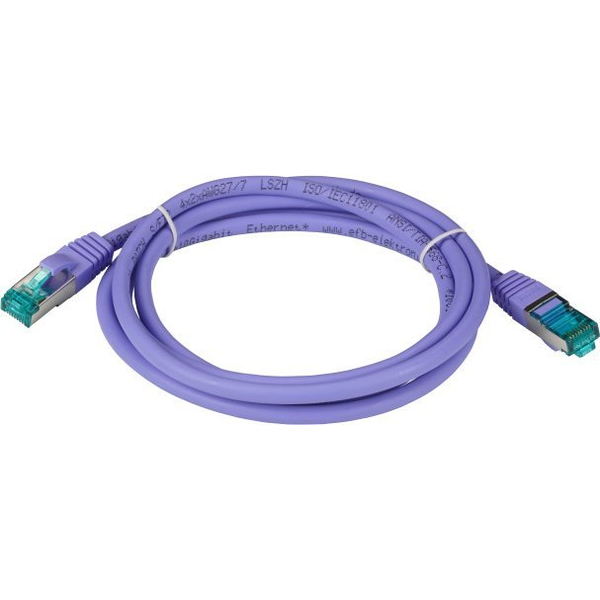  EFB EFB RJ45 Patchkabel S/FTP Cat6A LSZH Violett Laenge 3m 4x2xAWG27/7 nach TIA/EIA568B geschirmt Uebertragungsstandards 10Gbit