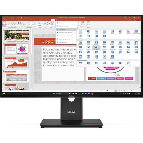 Lenovo ThinkVision T27-40 LED display 68,6 cm (27") 1920 x 1080 Pixel Full HD Nero