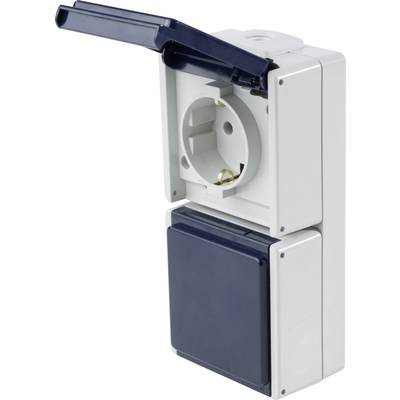 as - Schwabe 62462 Falra szerelhető dugalj IP54 Szürke (62462)