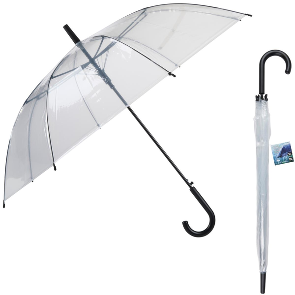 Esernyő áttetsző 23" 8K; d100xh76cm 329,5gr; Amrini