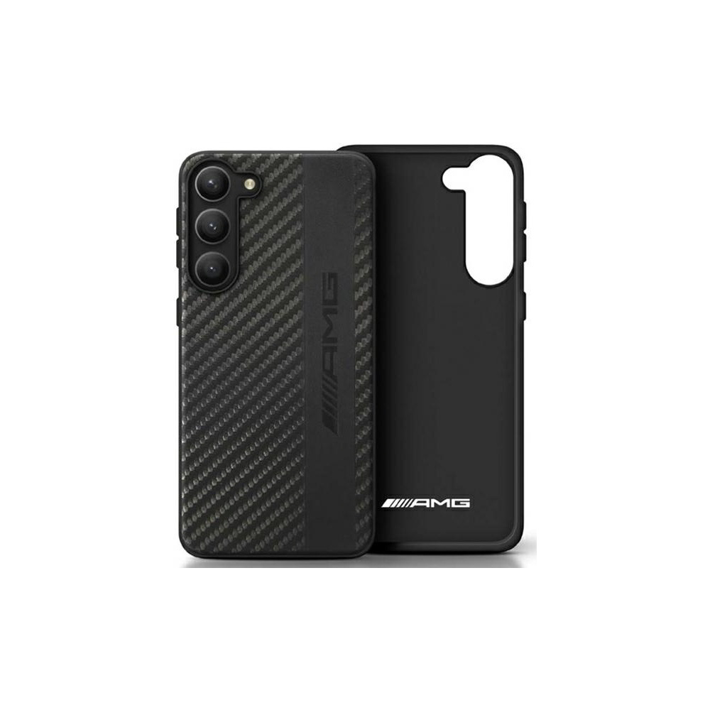 AMG Samsung Galaxy S23 plus Carbon Mintás Hátlapvédő Tok - Fekete (AMHCS23MBLSCA)