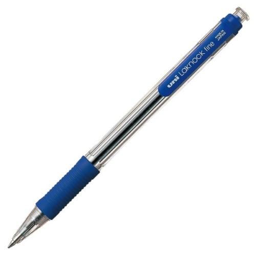 Uni SN-101 Laknock Fine Nyomógombos Golyóstoll - 0.4 mm / kék (SN-101 BLUE)
