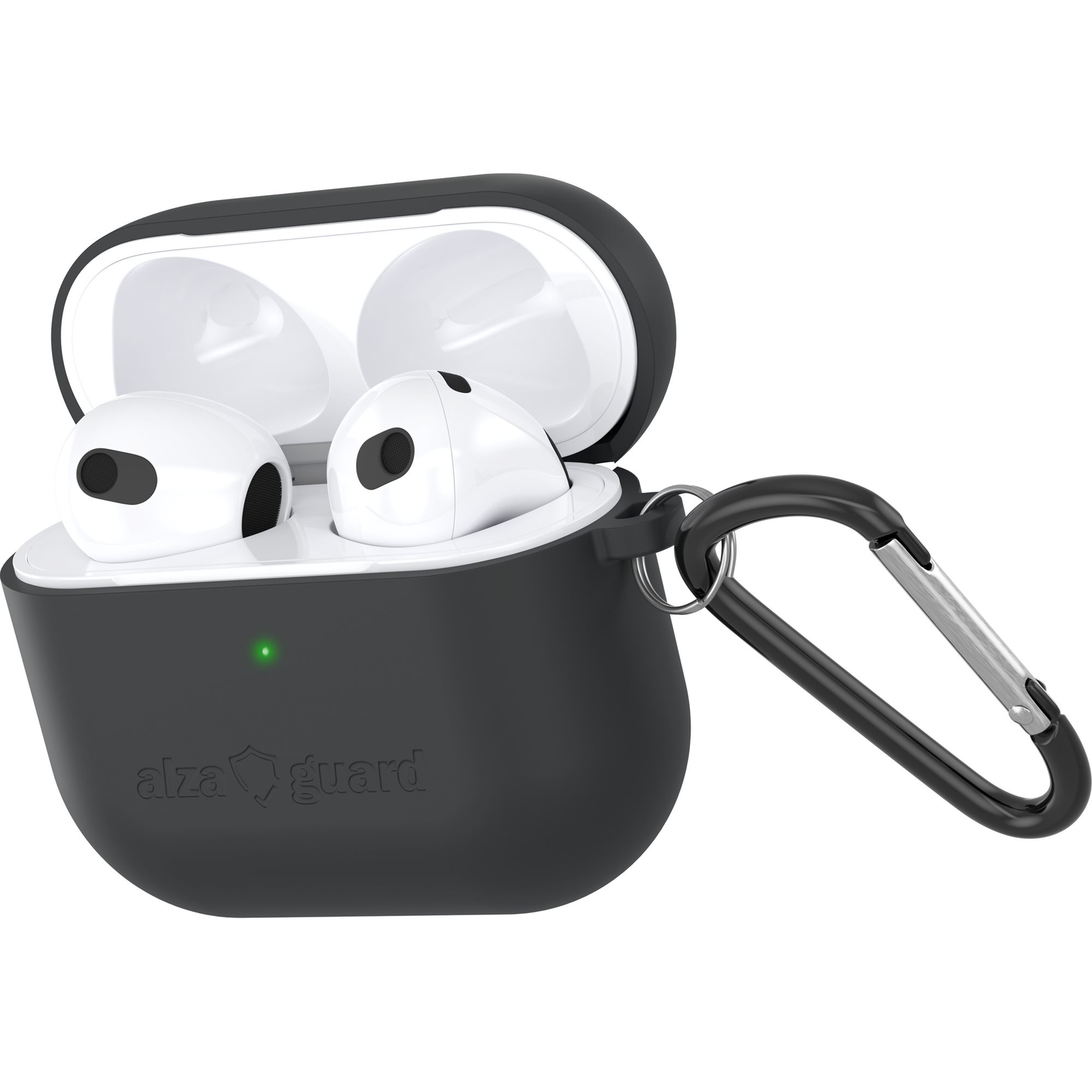 AlzaGuard Skinny Silicone Case az Airpods 2021 számára, fekete (AGD-ACSS3B)