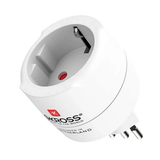 SKROSS utazó töltő (250V/1A, EU2 pin - CH, IT, BR, földelt) fehér (1.500272) (1.500272)