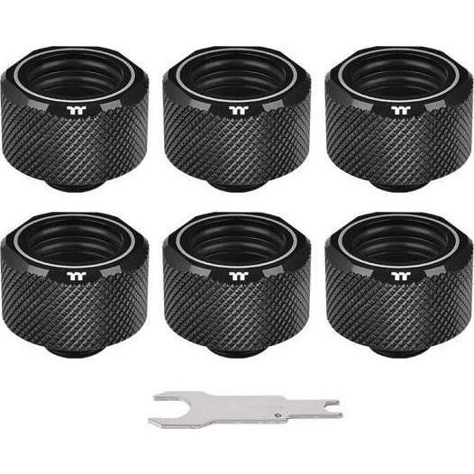 Thermaltake Pacific C-PRO G1/4 PETG Tube 16mm OD Compression  Black (6-Pack Fittings) Vízhűtés fitting (CL-W214-CU00BL-B)