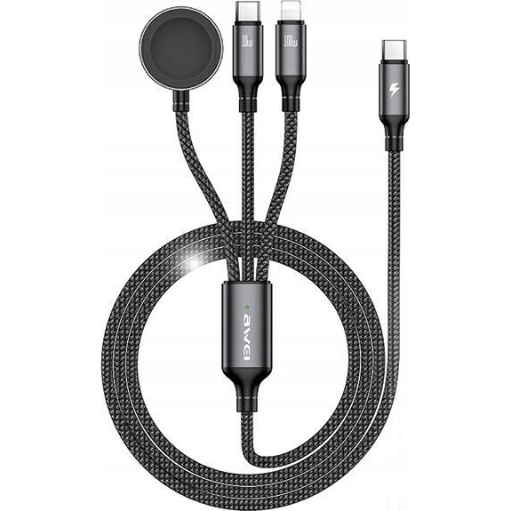 Kábel Awei USB typ C - USB typ C 1,2 m čierny