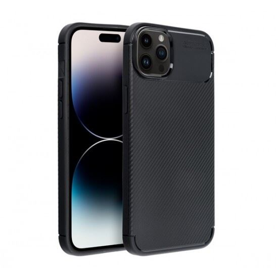 Forcell Carbon Premium Apple iPhone 14 Plus hátlap tok fekete (73582) (FO73582)