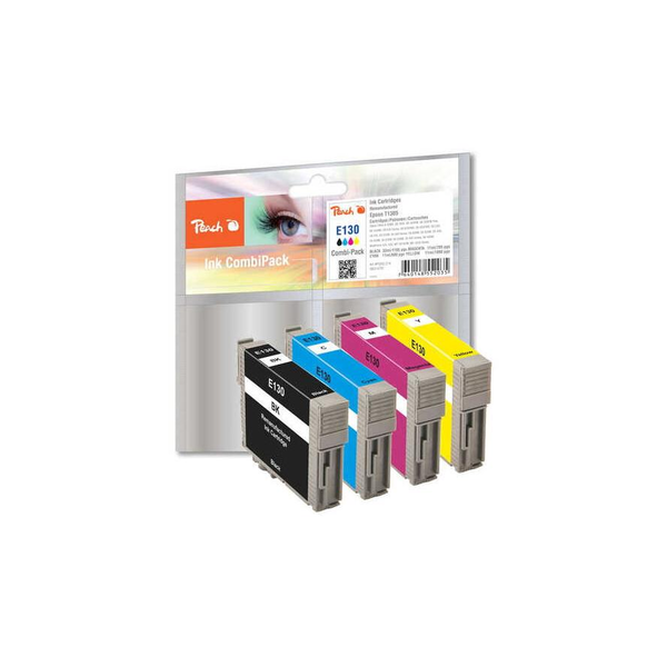 Peach 314791 inktcartridge 4 stuk(s) Zwart, Cyaan, Magenta, Geel