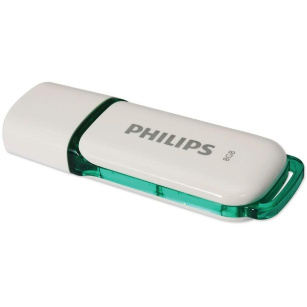 Philips FM08FD70B/10 USB-nøgle 8 GB USB Type-A 2.0 Grøn, Hvid