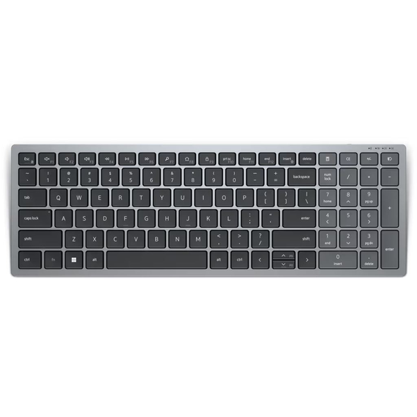DELL KB740 tastatur Kontor RF trådløs + Bluetooth QWERTZ Ungarsk Grå, Sort