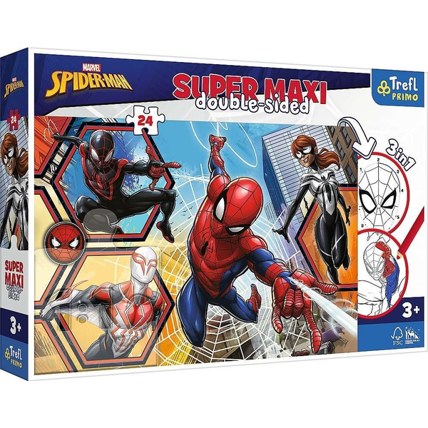 Пъзел Trefl Primo Super Maxi, Marvel Spider-man, Spider-man in action, 24 части