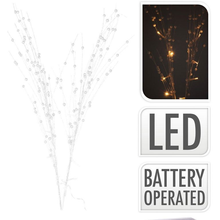 LAALU LED virág karácsonyi, fehér, 76 cm (LAU-6042)