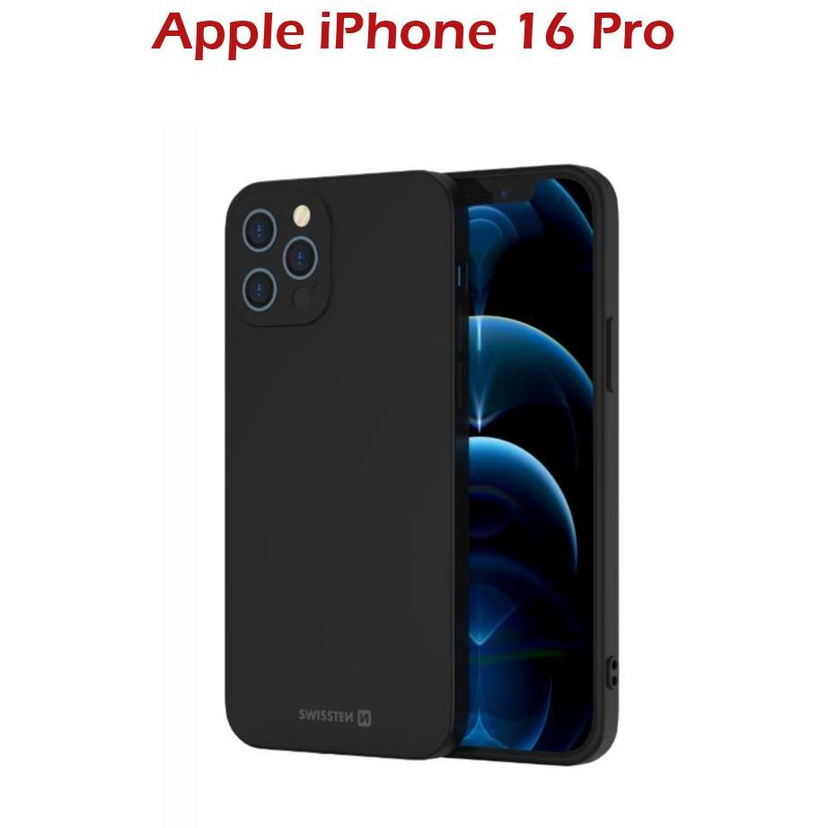 Swissten Soft Joy Apple iPhone 16 Pro fekete tok (34500377)