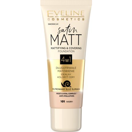 EVELINE COSMETICS Satin Matt No 101 Ivory, 30 ml