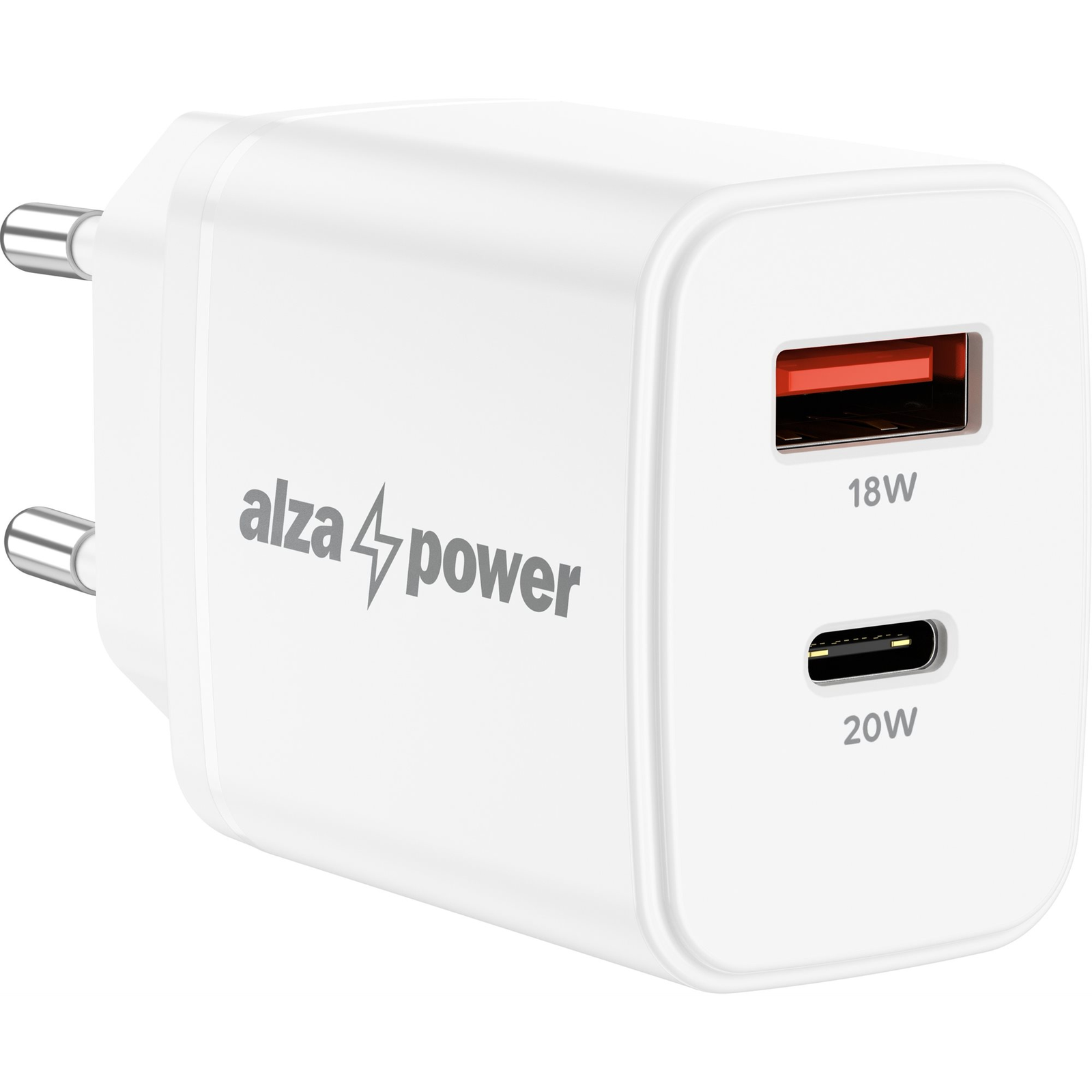 AlzaPower A101 Fast Charge 20 W töltőfej, fehér (APW-CCA101W)
