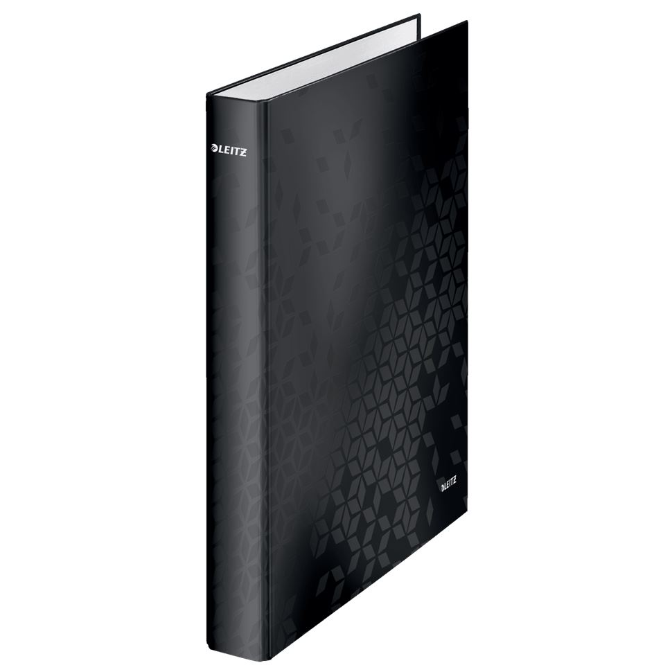 Leitz WOW laminált gyűrűskönyv fekete (42410095) (le42410095)