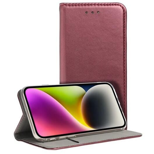 Gigapack Motorola Moto G75 bőr hatású fliptok burgundy színű (GP-163934) (GP-163934)