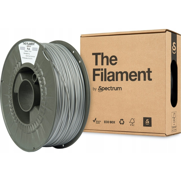The Filament 3D filament, PLA, 1,75mm, 1000g, TF-24006, silver aluminium