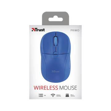 Trust Primo Wireless optikai egér 1600 DPI kék (20786)