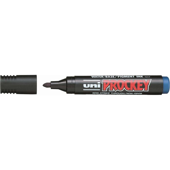 UNI Prockey Marker Pen Medium Bullet Tip PM-122 - Blue (PM122NIE)