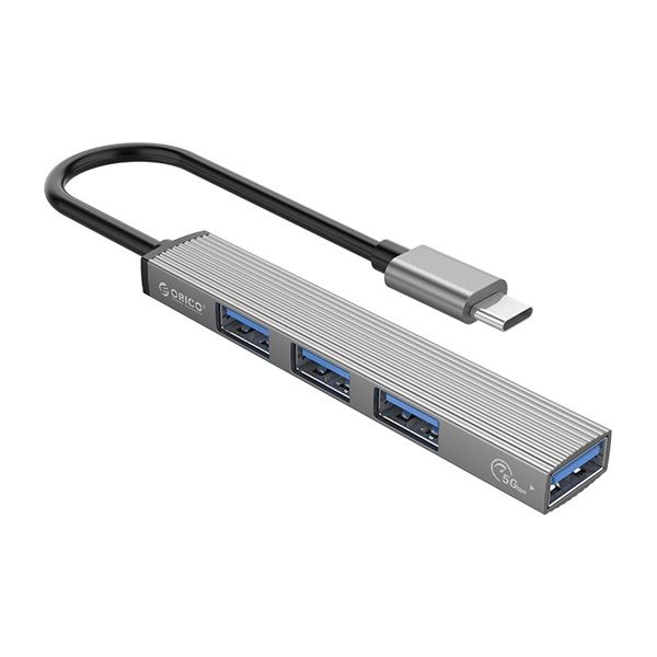 Orico USB-C Hub 4 porty, USB-A 3.1 Gen1 5 Gbps hliníkový, OTG