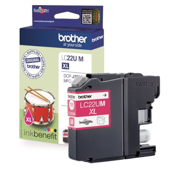 Brother LC-22UM blækpatron Original Højt (XL) udbytte Magenta
