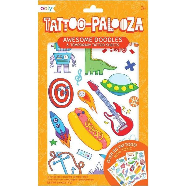  Kolorowe Baloniki Tatuaże zmywalne Tattoo Palooza - Bazgroły zeszyt
