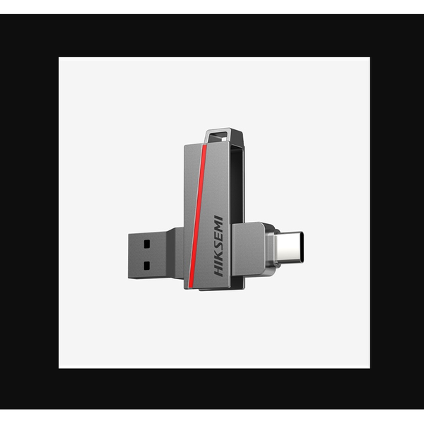 Hikvision HS-USB-E307C USB-C / USB-A 3.0 128GB Pendrive - Szürke