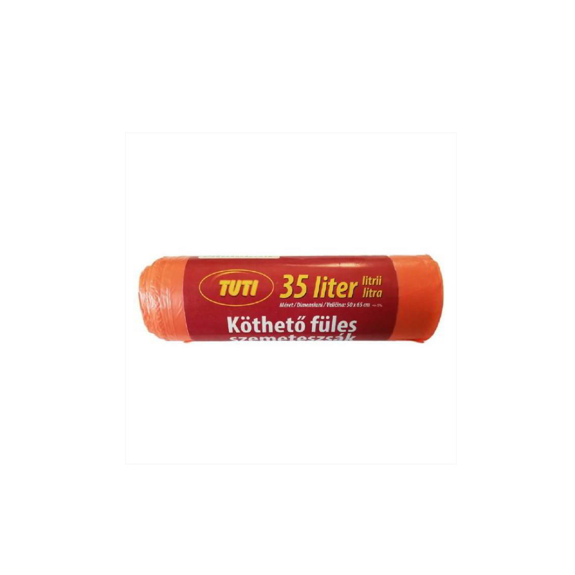Tuti Köthető füles szemeteszsák 35 l (20 db / tekercs) - Narancs (5999886927318)