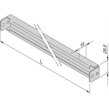 nVent SCHROFF 23130333 Profilsín 2 db (26.15.4990)