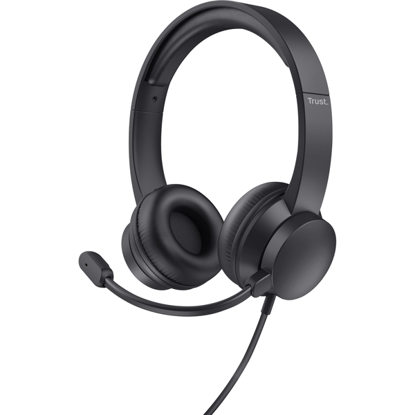 Trust HS-150 Слушалки Жичен Лента за глава Офис/Център за обаждания Черен