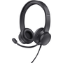 Trust HS-150 Слушалки Жичен Лента за глава Офис/Център за обаждания Черен