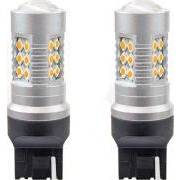  AMiO Żarówki 1156 led canbus 24smd 3030 t20 7440 w21w amber 12v/24v