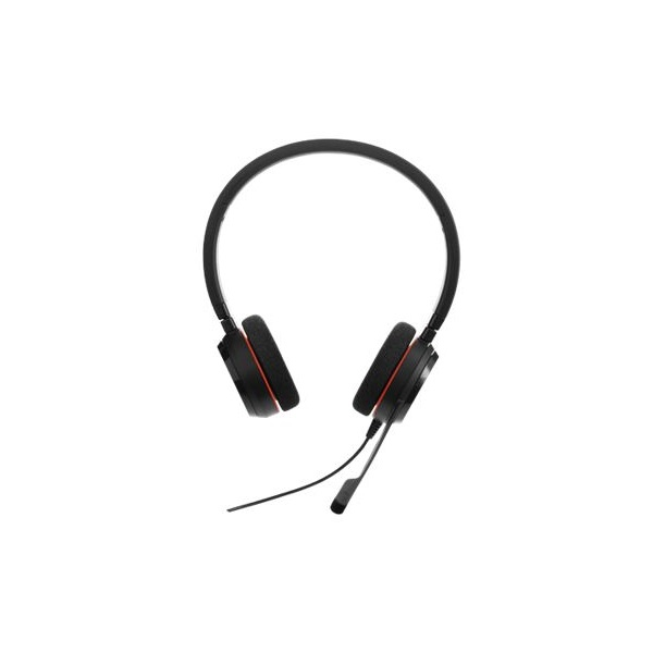 Jabra Evolve 20 MS Stereo Slúchadlá s mikrofónom Kábel Pres hlavu Kancelária / call centrum USB Typ-A Čierna
