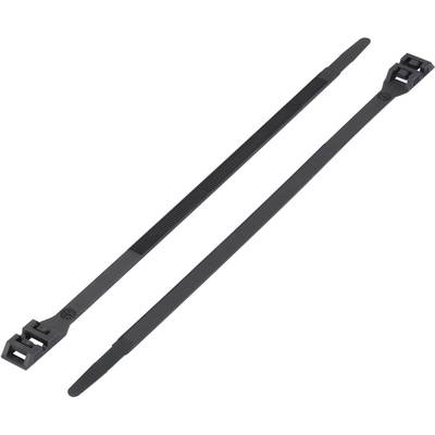Kábelkötöző 510 mm fekete kettős fejjel Tru Components 1592754 TC-DK-510BK203 1 db (1592754)