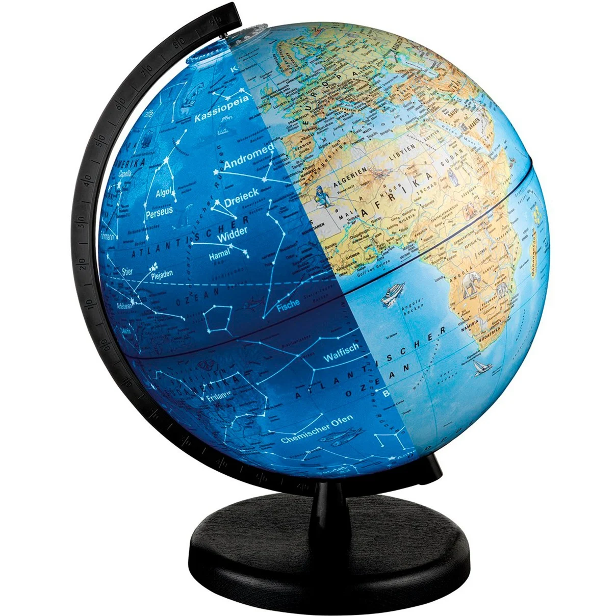 Kosmos 2 az 1ben Nappal és éjjel Földgömb oktató játék 26cm (Német nyelvű) (673017)