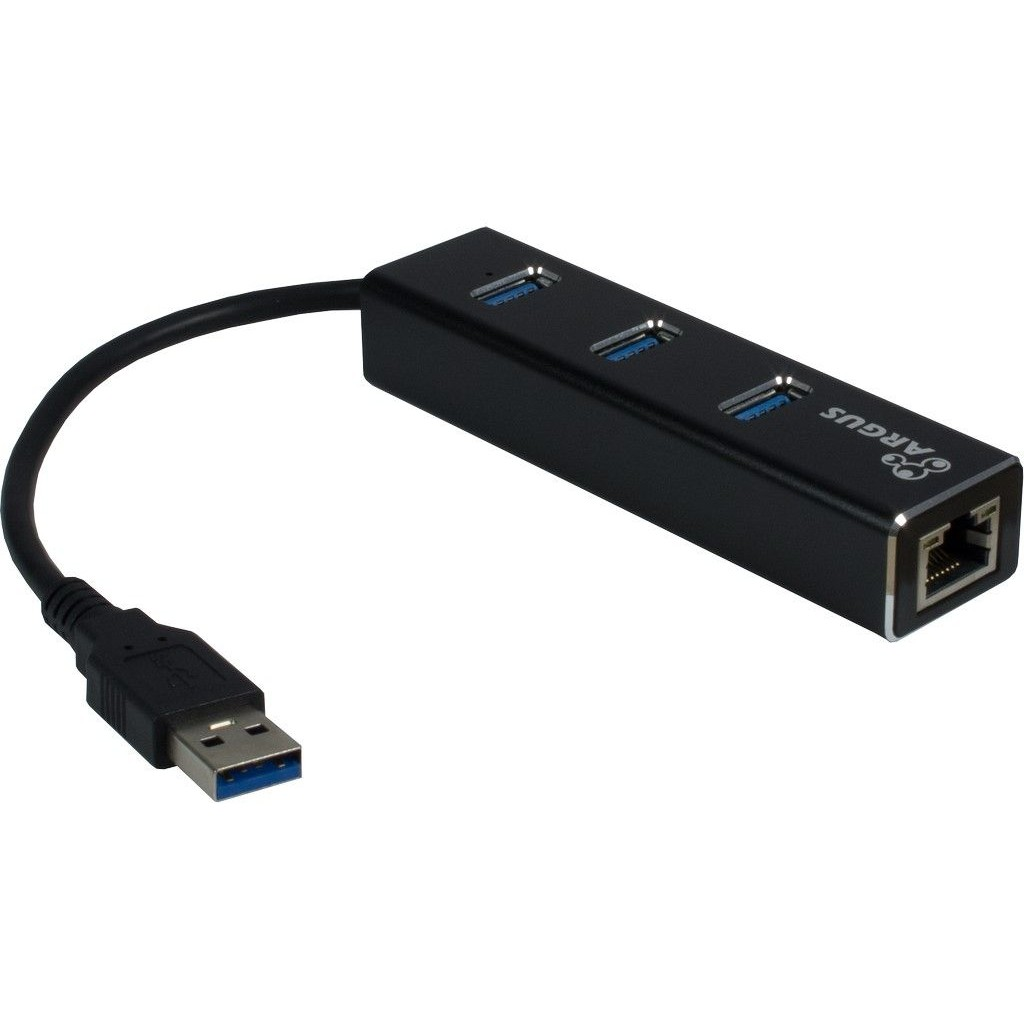 Inter-Tech Argus IT-310 USB3.0 HUB 3Port 1x RJ45 Gigabit Lan (88885439)