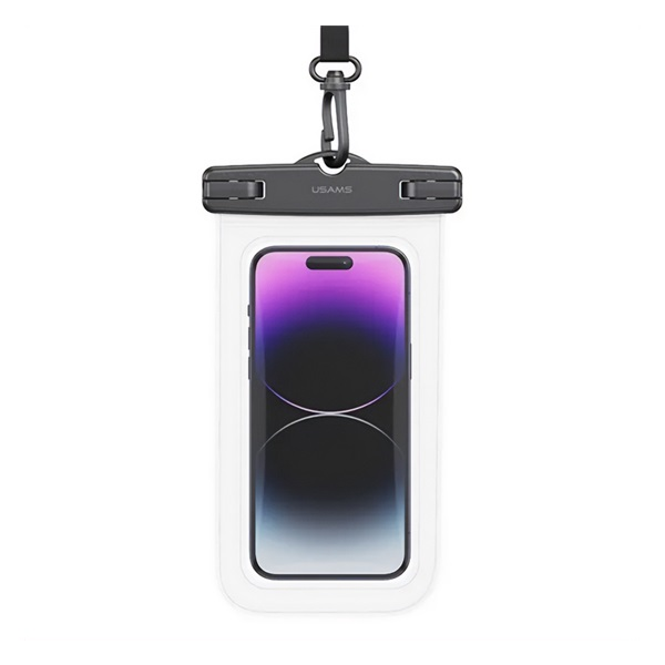 Usams YD011 vízhatlan/vízálló tok (univerzális, IPX68, nyakba akasztható, 6.7" méret) ÁTLÁTSZÓ (FSD1203) (FSD1203)