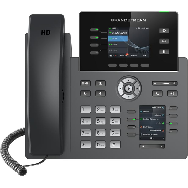 Grandstream GRP2614 VoIP telefon 4xSIP Bluetooth WiFi PoE napájecí adaptér