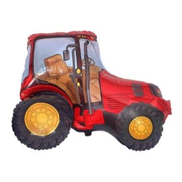 Flexmetal Traktor fólia lufi, piros - 35 cm (902681R) (902681R)