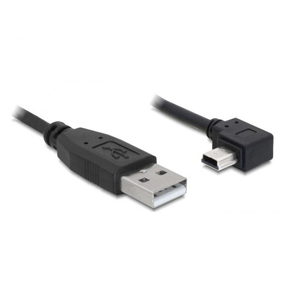 Delock DL82680 USB 2.0-A apa - USB mini-B 5 tűs hajlított apa átalakító kábel,0.5m