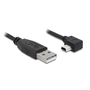 Delock DL82680 USB 2.0-A apa - USB mini-B 5 tűs hajlított apa átalakító kábel,0.5m