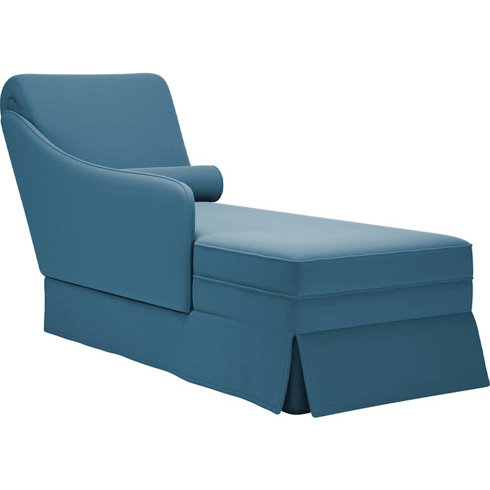 Fotel társalgó párnázással és jobb kartámasszal kék bársony (4009781)