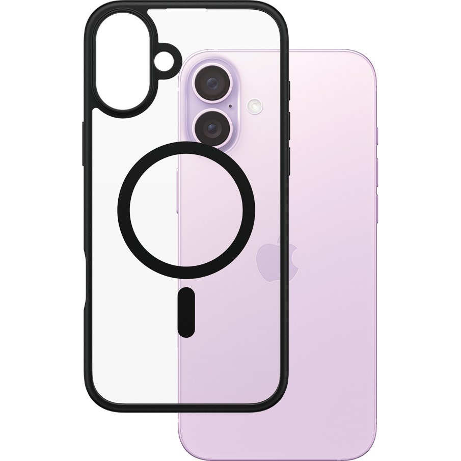 PanzerGlass PG HardC Blk MagS iPhone 16 6.7Inch telefontok Borító Átlátszó (1303)